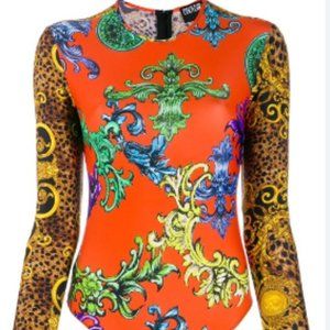 VERSACE JEANS COUTURE Baroque print bodysuit, size IT 40